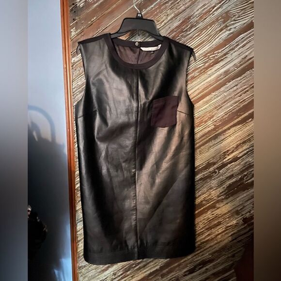 Rachel Roy vegan leather shift mini dress - Picture 7 of 9